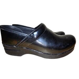 Dansko XP Black Leather Professional Nursing Clog EU Size 39 Womens US 8.5